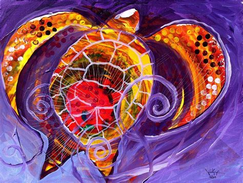 J Vincent Scarpace Artist Original Abstract Sea Turtle Art