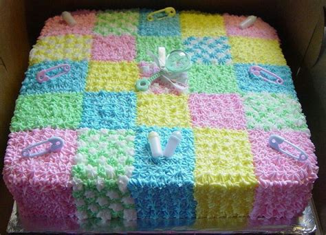 Beautifully crafted cupcakes and cakes for all occasions based in norwich, norfolk. Buttercream icing quilt baby shower cake | Baby shower ...