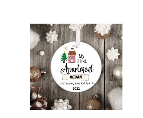 Personalized My First Apartment Christmas Ornament Customized Etsy