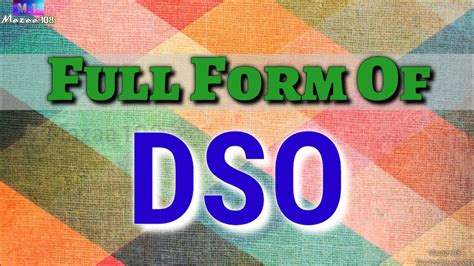 Full Form Of Dso Dso Full Form Dso Means Dso Stands For Dso