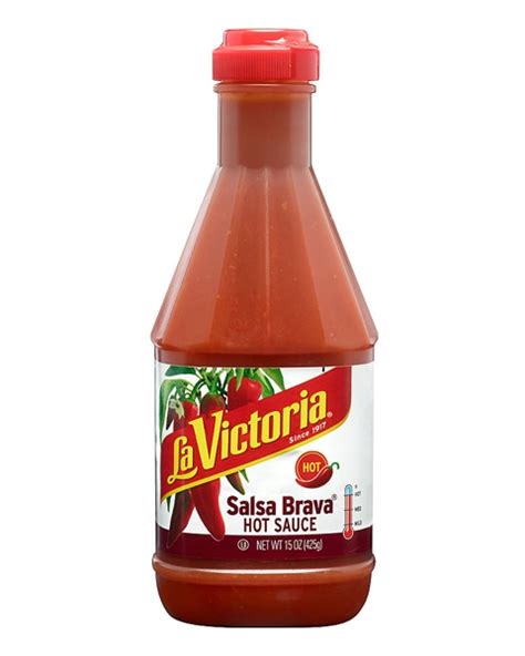 Arrow_forwardsignature taco seasoning blend of onion, garlic, chili pepper and oregano. Salsa Brava La Victoria (Squeeze Bottle) - Taco Sauce - Hot