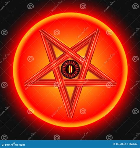 The Eye Of Satan In Metal Pentagram Stock Photography Image 33463842