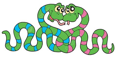 Pair Of Snakes In Love Tongue Snakes Snake Vector Tongue Snakes