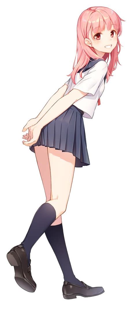 Anime Schoolgirl School Girl School Uniform Sailor Uniform