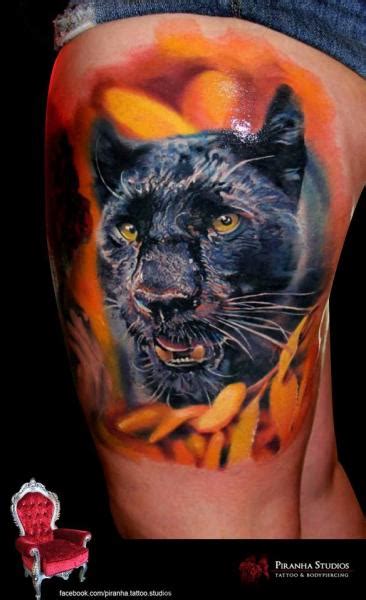 Realistic panther tattoos are eye catching and beautiful. Wet Panther Realistic tattoo by Piranha Tattoo Supplies ...