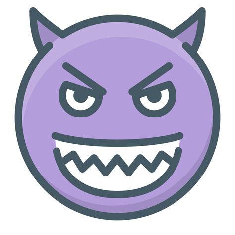 Angry Devil Evil Face Grin Smile Smiley Icon Free Download