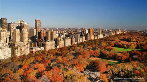 HD Wallpaper Aerial View Of Central Park In Autumn New York Fall
