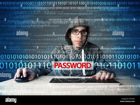 Young Geek Hacker Stealing Password Stock Photo Royalty Free Image
