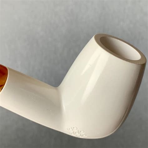 Perfect Handful Billiard Smooth Finish Meerschaum Pipe 14 Bend By