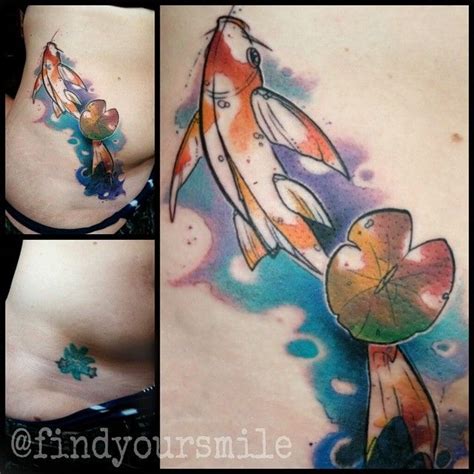 Watercolor Tattoo Watercolor Koi Coverup By Russell Van