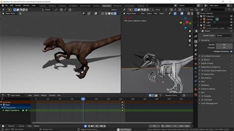 Short Blender Test Animation Jurassic Park Raptor Youtube