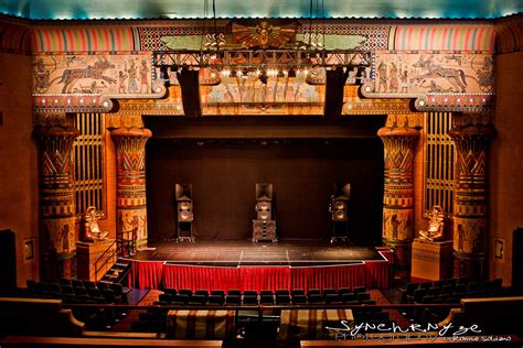 Outdoor seating & patio chairs. Interior photo of The Egyptian Theatre in downtown Boise ...
