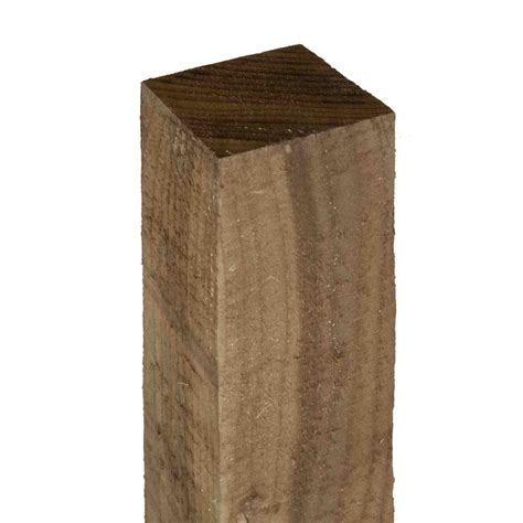 Rowlinson Brown Fence Post 75mm Sq Garden Street