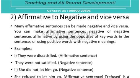 Affirmative And Negative Sentences Youtube