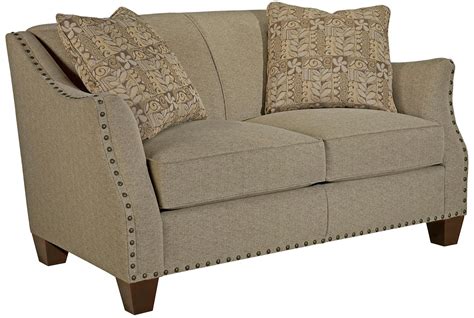 Allison Upholstered Loveseat With Tapered Block Legs By Broyhill