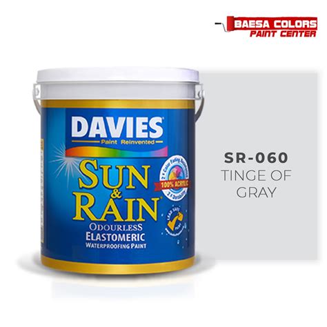 Davies Sun And Rain 060 Tinge Of Gray Elastomeric Paint Baesa Colors