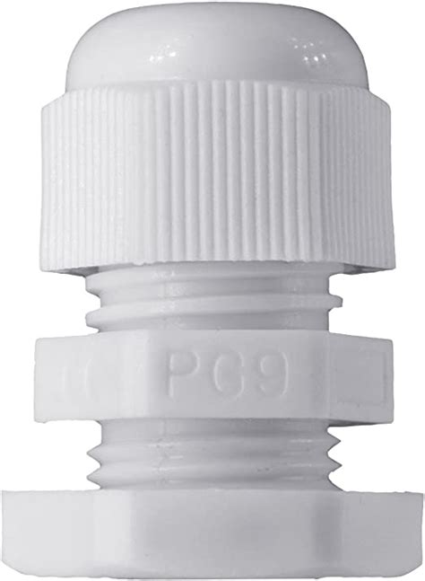 Lantee Pg Cable Gland Pieces White Plastic Nylon Waterproof Wire Glands Connector Fitting