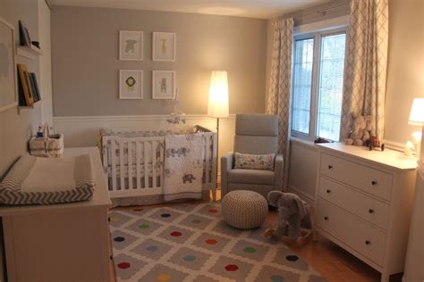 This nursery room features white walls and matching furniture set together with the hardwood flooring. Our Little Baby Boy's Neutral Room - Project Nursery