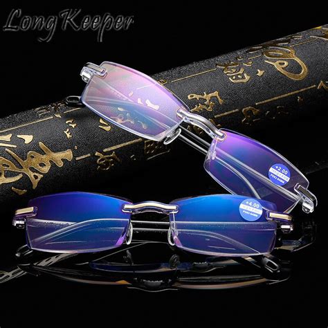 Long Keeper Reading Glasses Presbyopia Anti Blue Light Eyeglasses