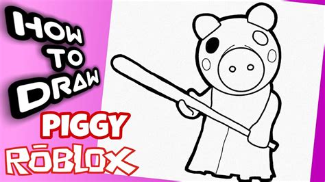 HOW TO DRAW PIGGY ROBLOX ROBLOX DRAWINGS Como Dibujar A Piggy De