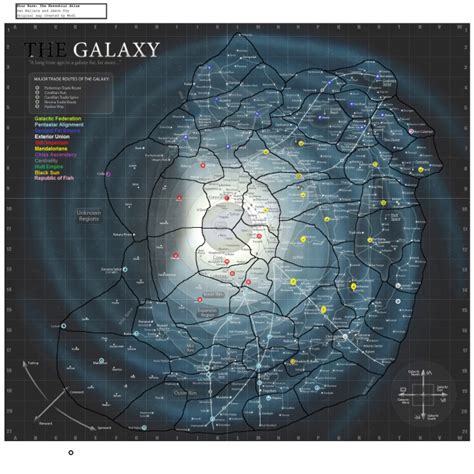 Corrected Galaxy Map Galaxy Map Star Wars Galaxies Star Wars Planets