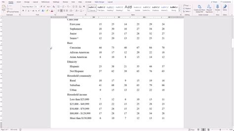 How To Make An Apa Style Table In Microsoft Word Awesome Home