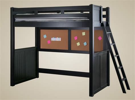 Read full size metal loft bed with desk. loft beds black | Sidney Black Full Size Loft Bed ...