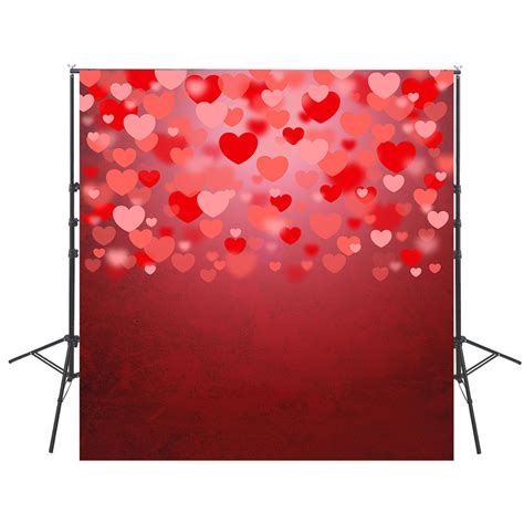 Vinyl Valentines Day Backdrops For Photography 10x10ft Red Background