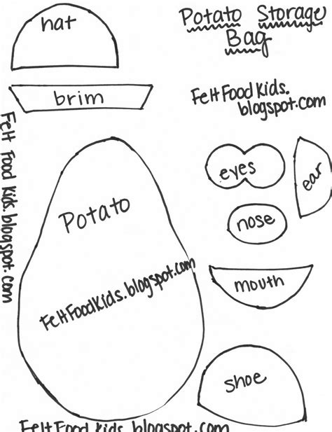 Felt Food Kids Potato Toy Parts Storage Bag Tutorial