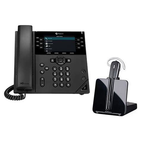Polycom Vvx 450 Business Ip Phone W Plantronics Cs540 Cordless Headset