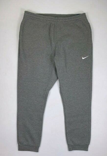 Mens Nike Club Swoosh Fleece Tapered Sweatpants Grey 826431 Size 2xl