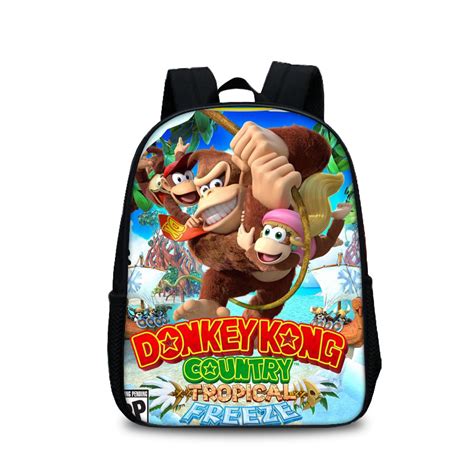 13 Inch Donkey Kong Childrens Backpack Kids School Cute Daily Bag