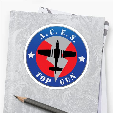 Top Gun Logo Stickers By Darkhorsedesign Redbubble