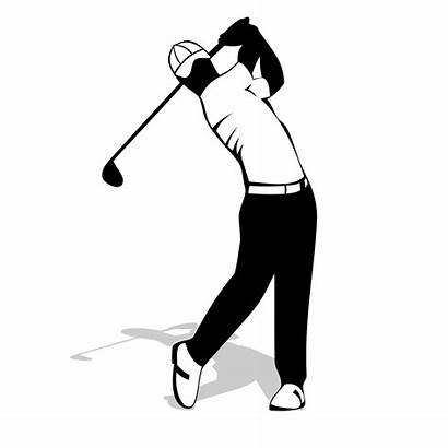 Golf Clip Golfer Vector Clipart Silhouette Golfing