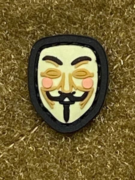 Guy Fawkes Mask Pvc Cat Eye Morale Patch Tactical Outfitters