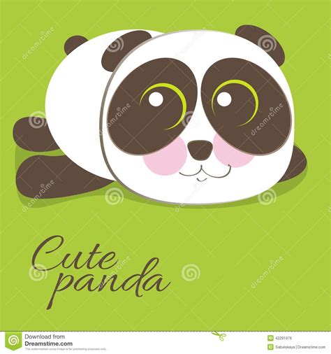 Cute Young Baby Panda Bear Stock Vector Illustration Of Childish