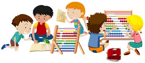 A Group Of Children Learning 292337 Vector Art At Vecteezy