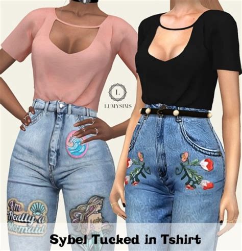 Sybel Tucked In Tshirt At Lumy Sims Sims 4 Updates
