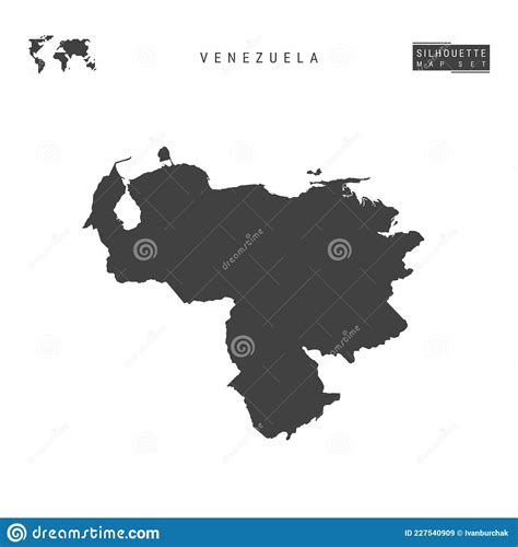 Mapa Vector Venezuela Aislado En Fondo Blanco Mapa De Silueta Negra De