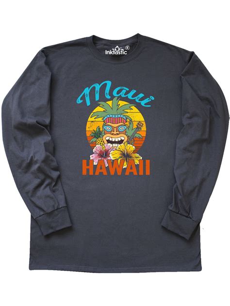 Inktastic Maui Hawaii Vacation Tiki Long Sleeve T Shirt Walmart