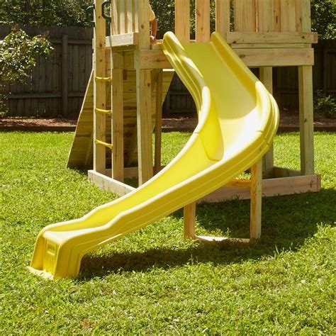 Side Winder Curved Slide For 5 Deck Playground Slide Swing And