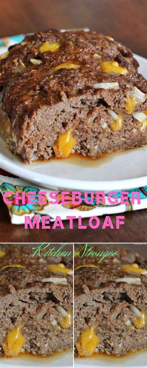 Bacon cheeseburger meatloaf is one of the first recipes i made for my now husband when we moved in together. Cheeseburger Meatloaf (With images) | Dessert recipes easy ...