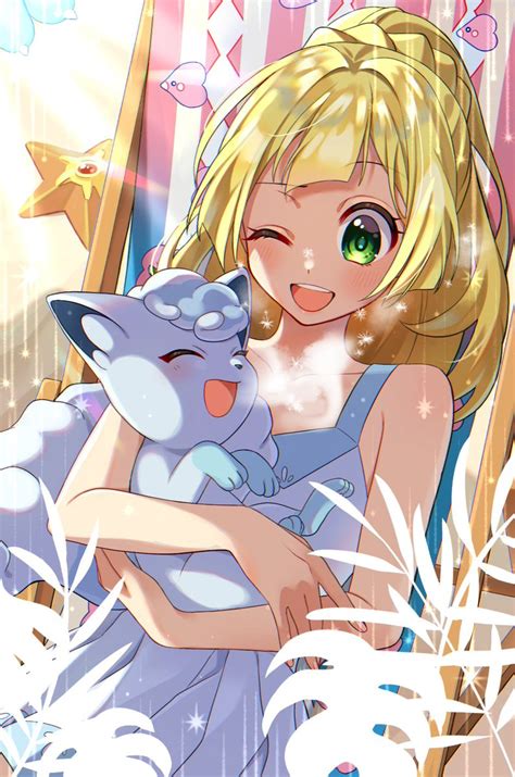 Lillie Alolan Vulpix Luvdisc And Staryu Pokemon And 2 More Drawn