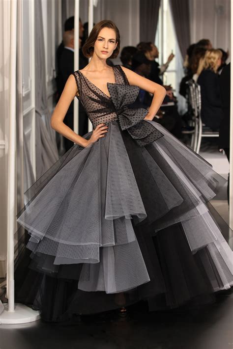 Dior Haute Couture Spring Summer 2012 Look 36 Embroidered Black And