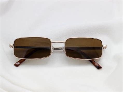 vintage 90s rectangle grunge sunglasses unisex glasses deadstock grunge fashion small
