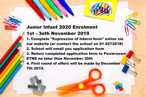 Now Enrolling Junior Infants 2020 Powerstown Educate Together