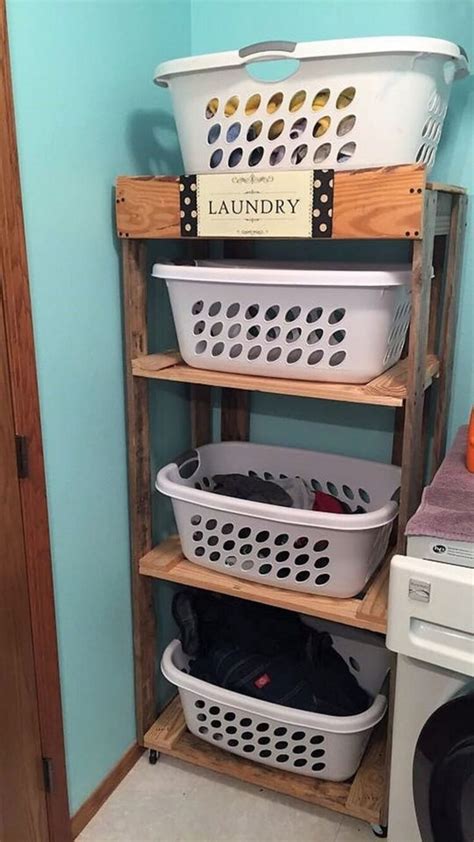 20 diy laundry basket shelves