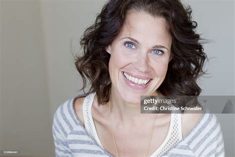 Close Up Of Womans Smiling Face High Res Stock Photo Getty Images