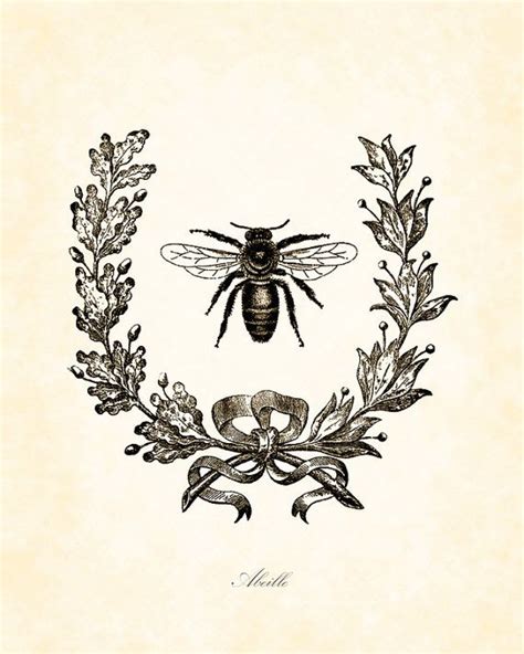 Vintage French Bee No10 Giclee Art Print Poster Home Decor Wall