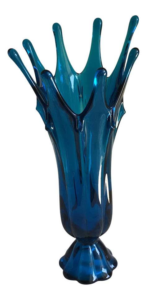 Mid Century Modern Artisan Glass Vase Chairish